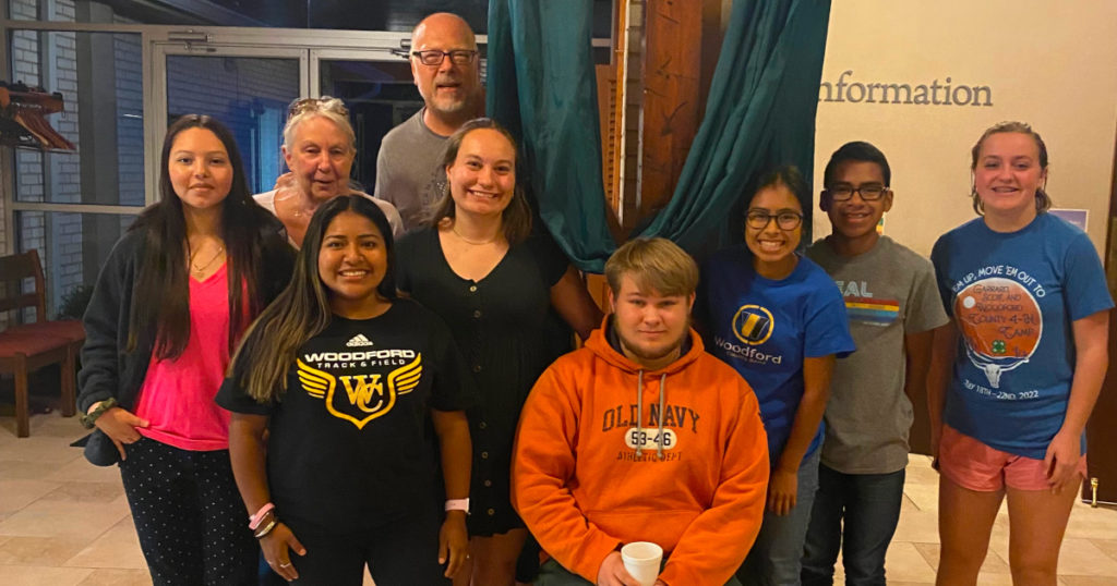 2022 photo of youth group in the Narthex